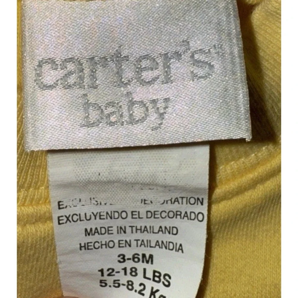 Baby Boy Vintage Carter's‎ 3-6 Month Yellow Puppy Tractor Romper Outfit